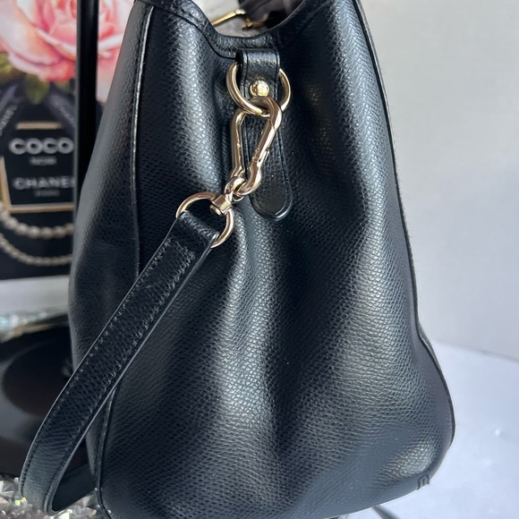 Coach Black Satchel Structured Spacious Design Hannah or crossbody - Picture 10 of 12